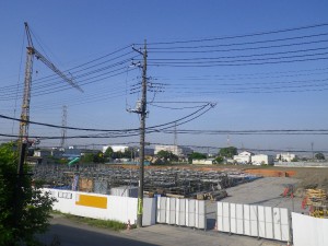 8．１工区基礎配筋・２工区基礎足場組・水平式ﾀﾜｰｸﾚｰﾝ設置